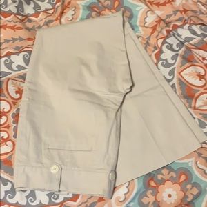 Khaki Pinstripe Dress Pants